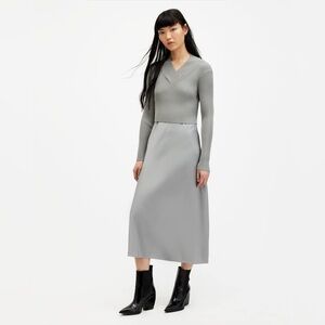 AllSaints Hana 2-in-1 Midi Dress NWT Large